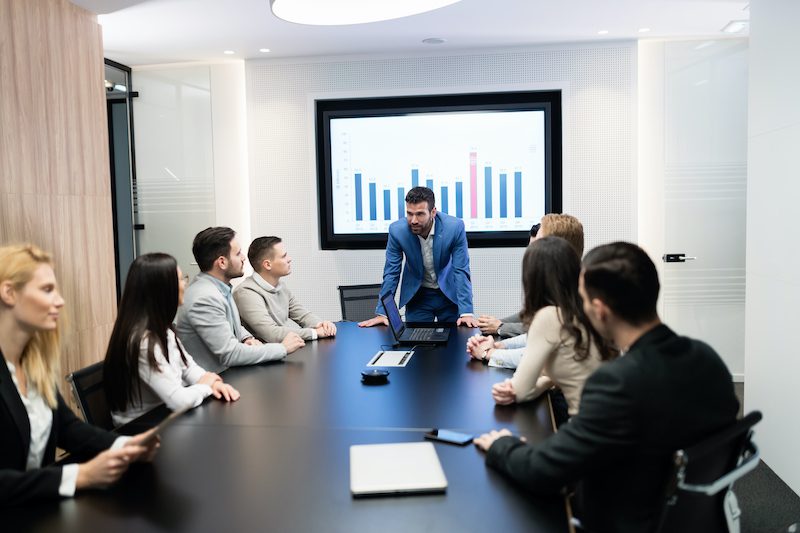 Picture of business meeting in conference room